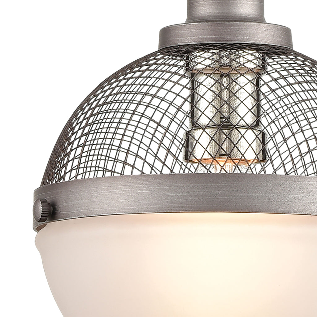 Calabria 9'' Wide 1-Light Mini Pendant - Weathered Zinc