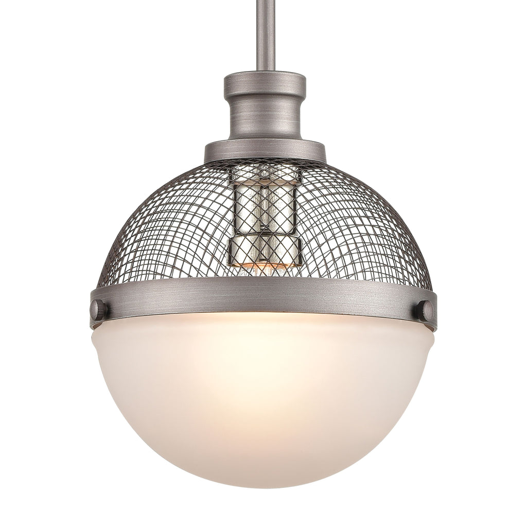 Calabria 9'' Wide 1-Light Mini Pendant - Weathered Zinc