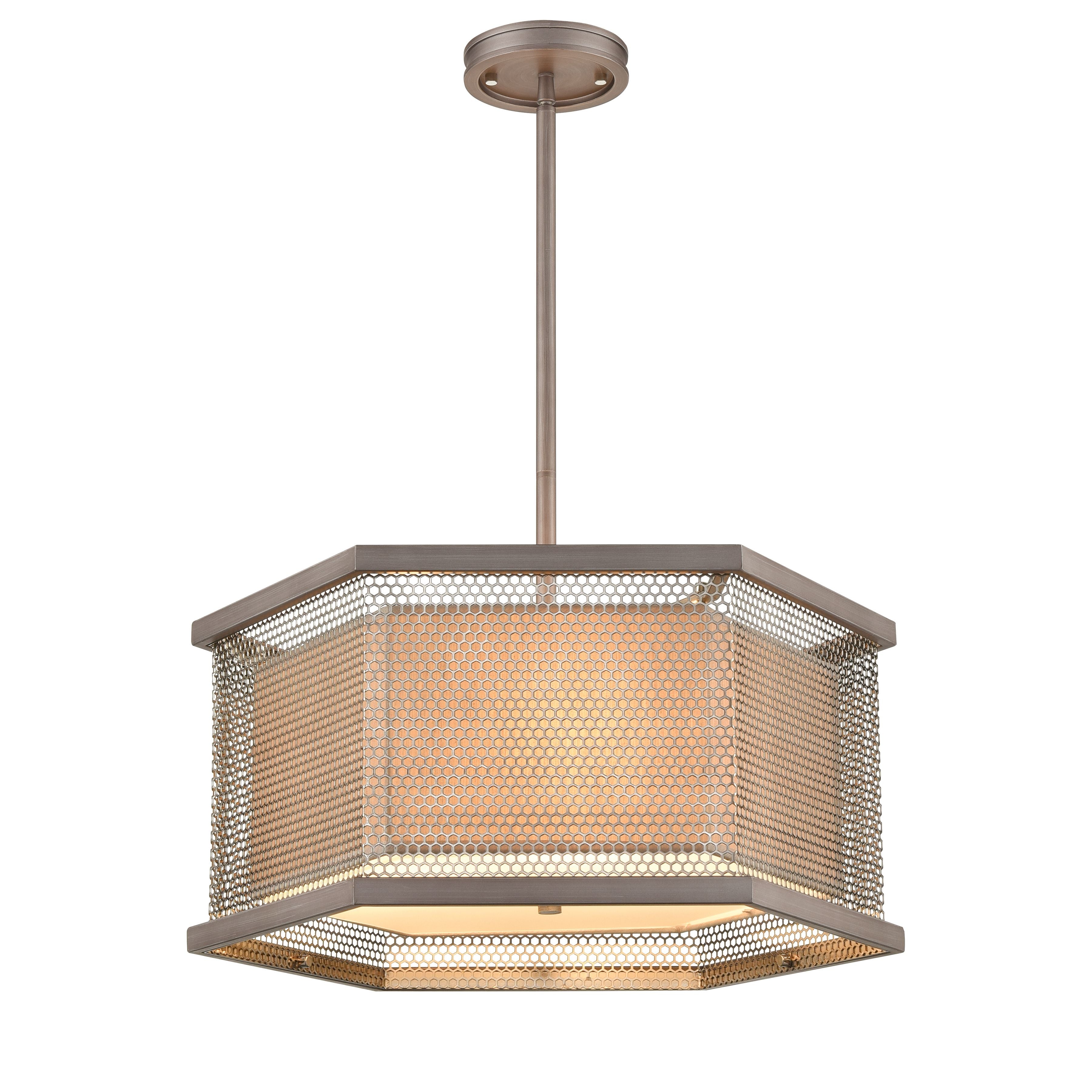 Crestler 22'' Wide 3-Light Chandelier - Weathered Zinc