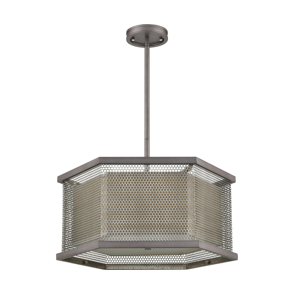 Crestler 22'' Wide 3-Light Chandelier - Weathered Zinc