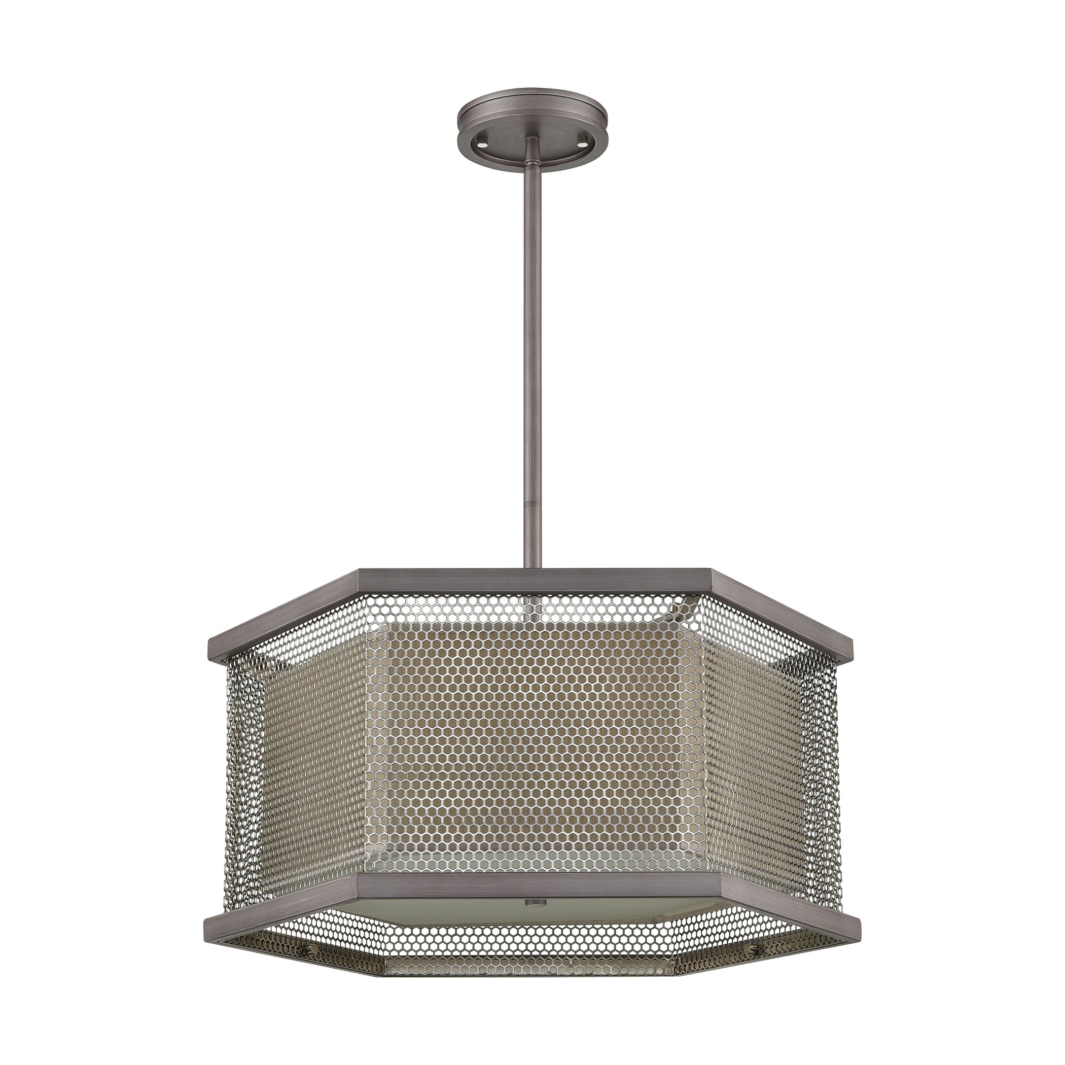 Crestler 22'' Wide 3-Light Chandelier - Weathered Zinc