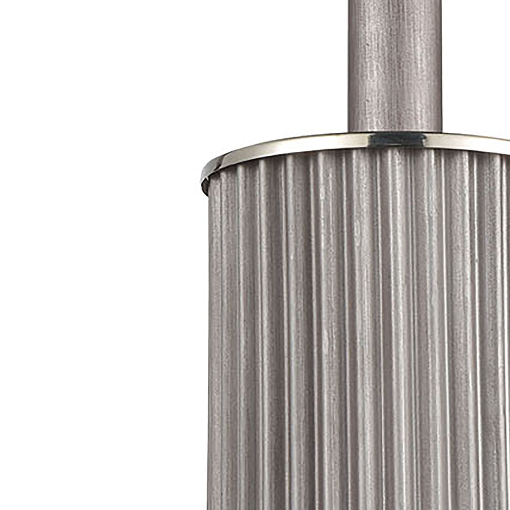 Corrugated Steel 6'' Wide 1-Light Mini Pendant - Weathered Zinc
