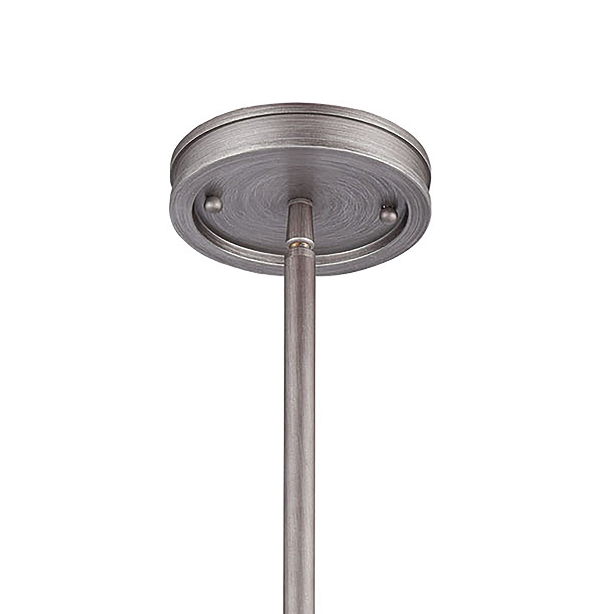 Corrugated Steel 6'' Wide 1-Light Mini Pendant - Weathered Zinc