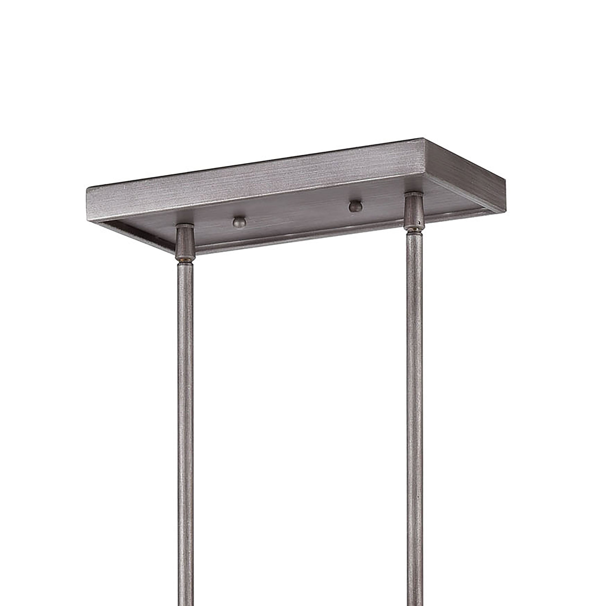 Corrugated Steel 32'' Wide 6-Light Chandelier - Weathered Zinc
