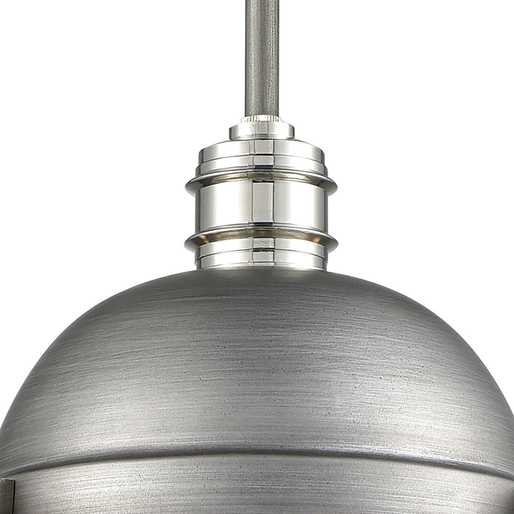 Riley 10'' Wide 1-Light Mini Pendant - Weathered Zinc
