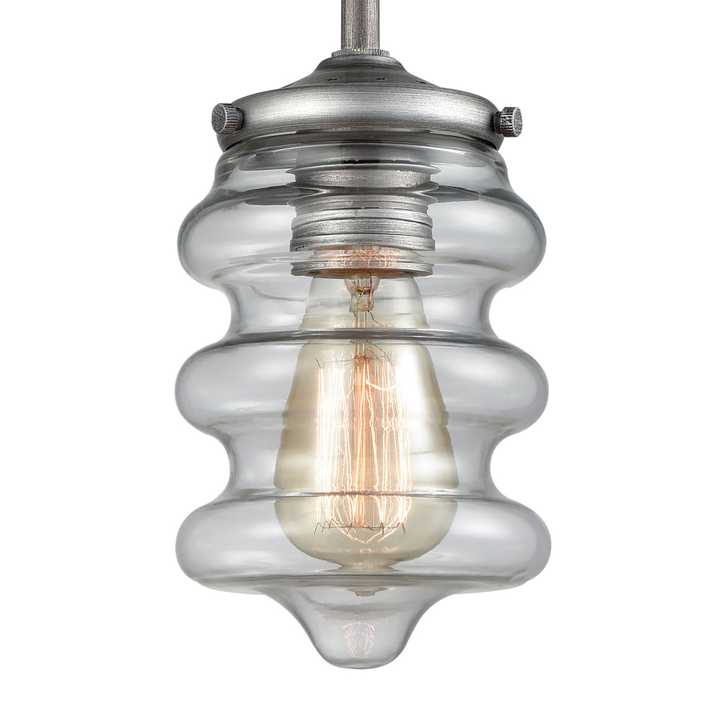 Synchronis 5'' Wide 1-Light Mini Pendant - Weathered Zinc
