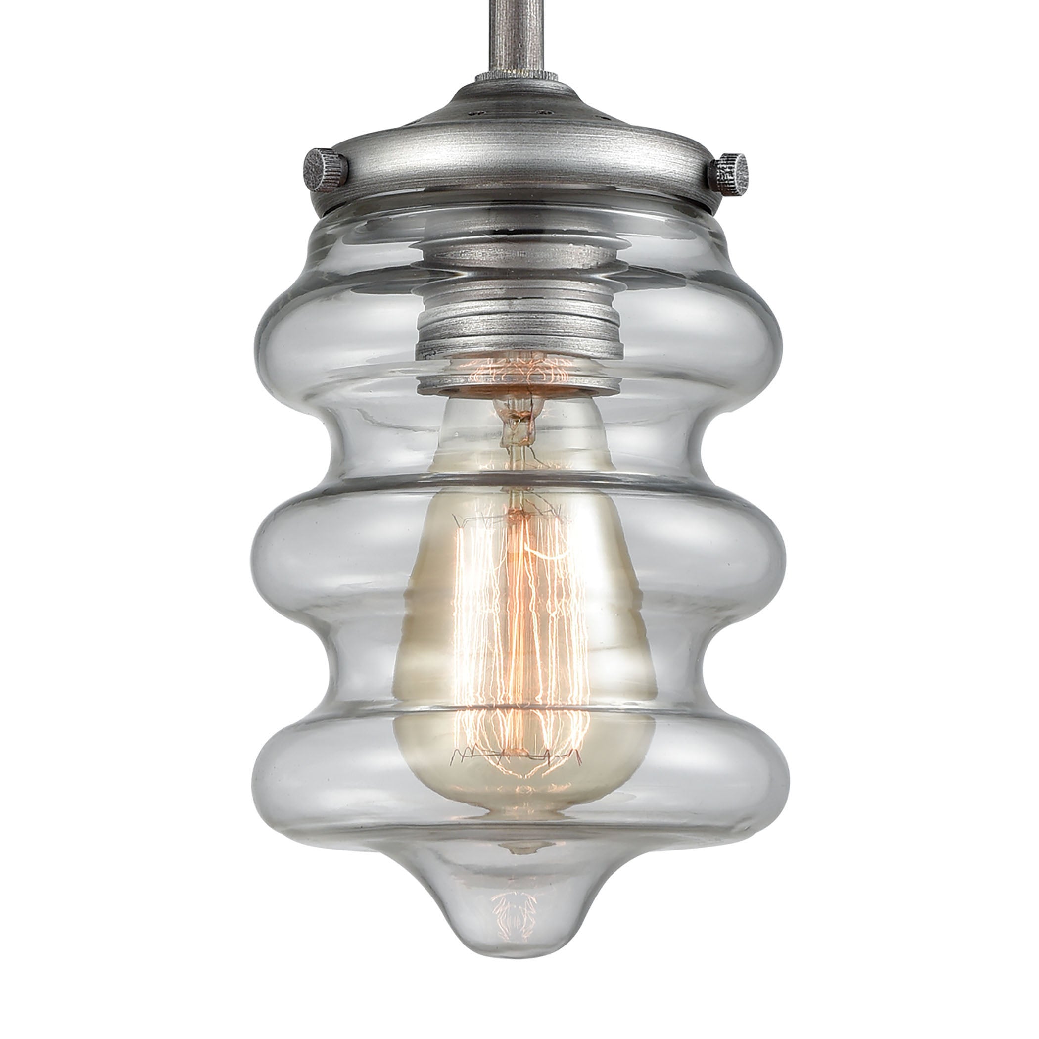 Synchronis 5'' Wide 1-Light Mini Pendant - Weathered Zinc