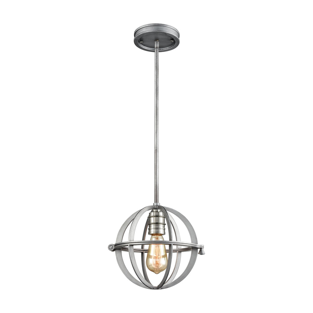 Aubridge 10'' Wide 1-Light Mini Pendant - Weathered Zinc 1