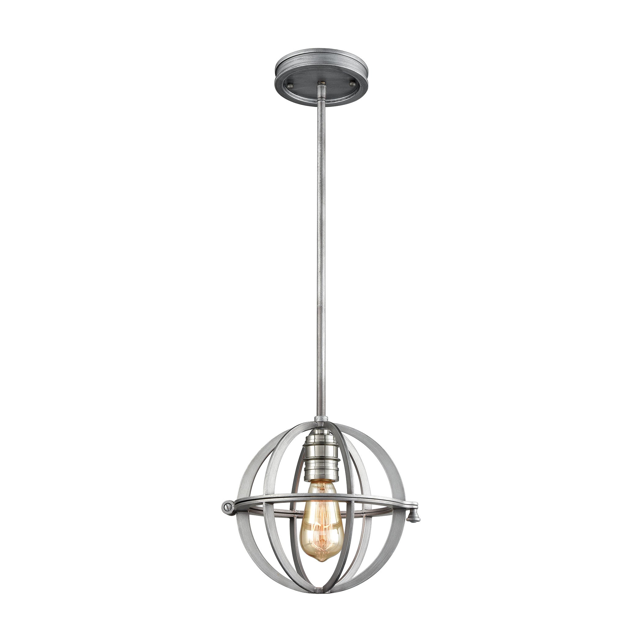 Aubridge 10'' Wide 1-Light Mini Pendant - Weathered Zinc 1