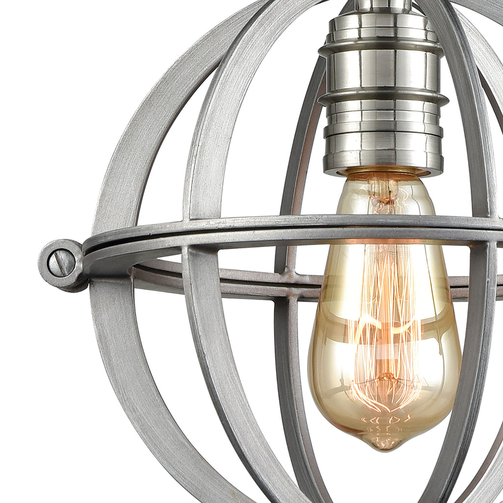Aubridge 10'' Wide 1-Light Mini Pendant - Weathered Zinc 1
