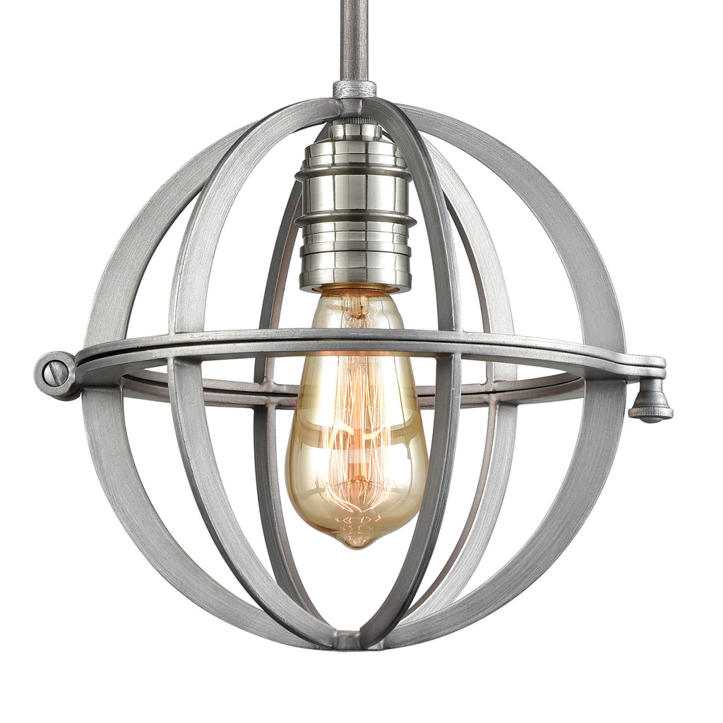 Aubridge 10'' Wide 1-Light Mini Pendant - Weathered Zinc 1