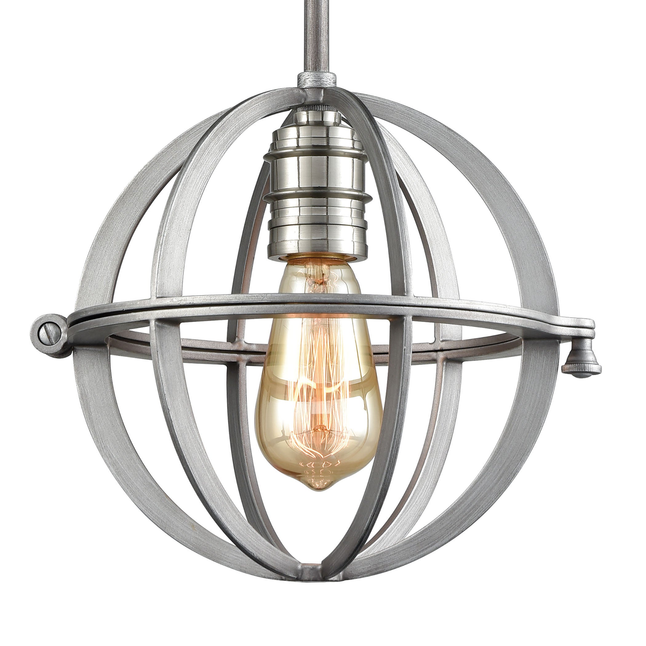 Aubridge 10'' Wide 1-Light Mini Pendant - Weathered Zinc 1