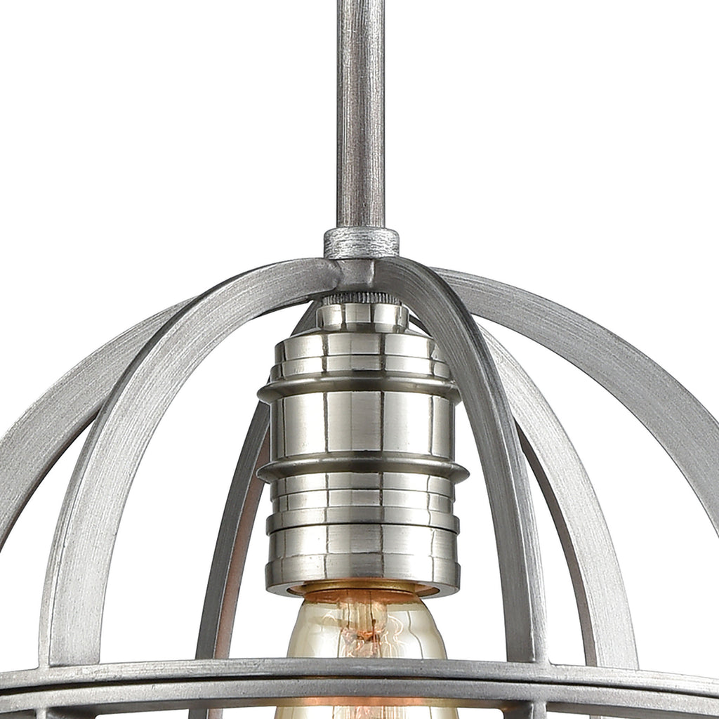 Aubridge 10'' Wide 1-Light Mini Pendant - Weathered Zinc 1