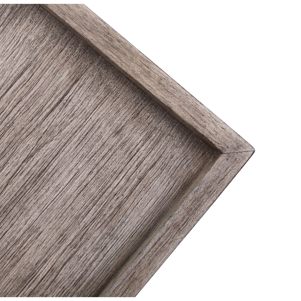 Larocca Accent Table in Soft Gold and Grey Birch Veneer