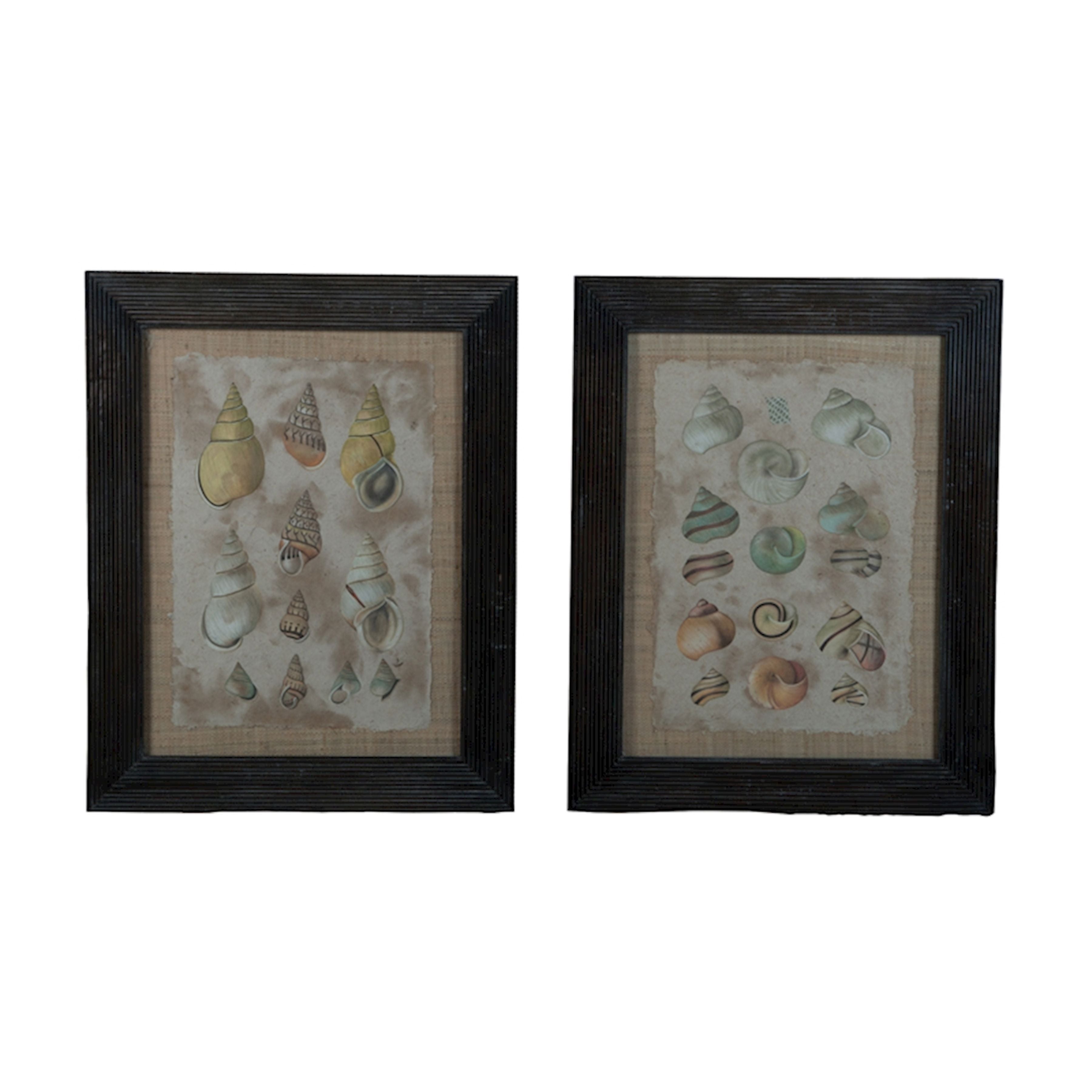 Shelly Framed Wall Art - Set of 2 Beige