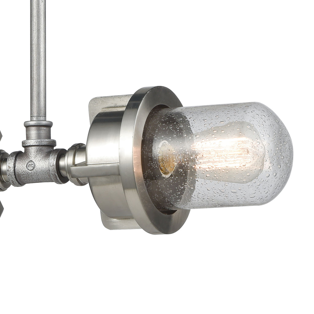 Briggs 21'' Wide 2-Light Linear Chandelier - Weathered Zinc
