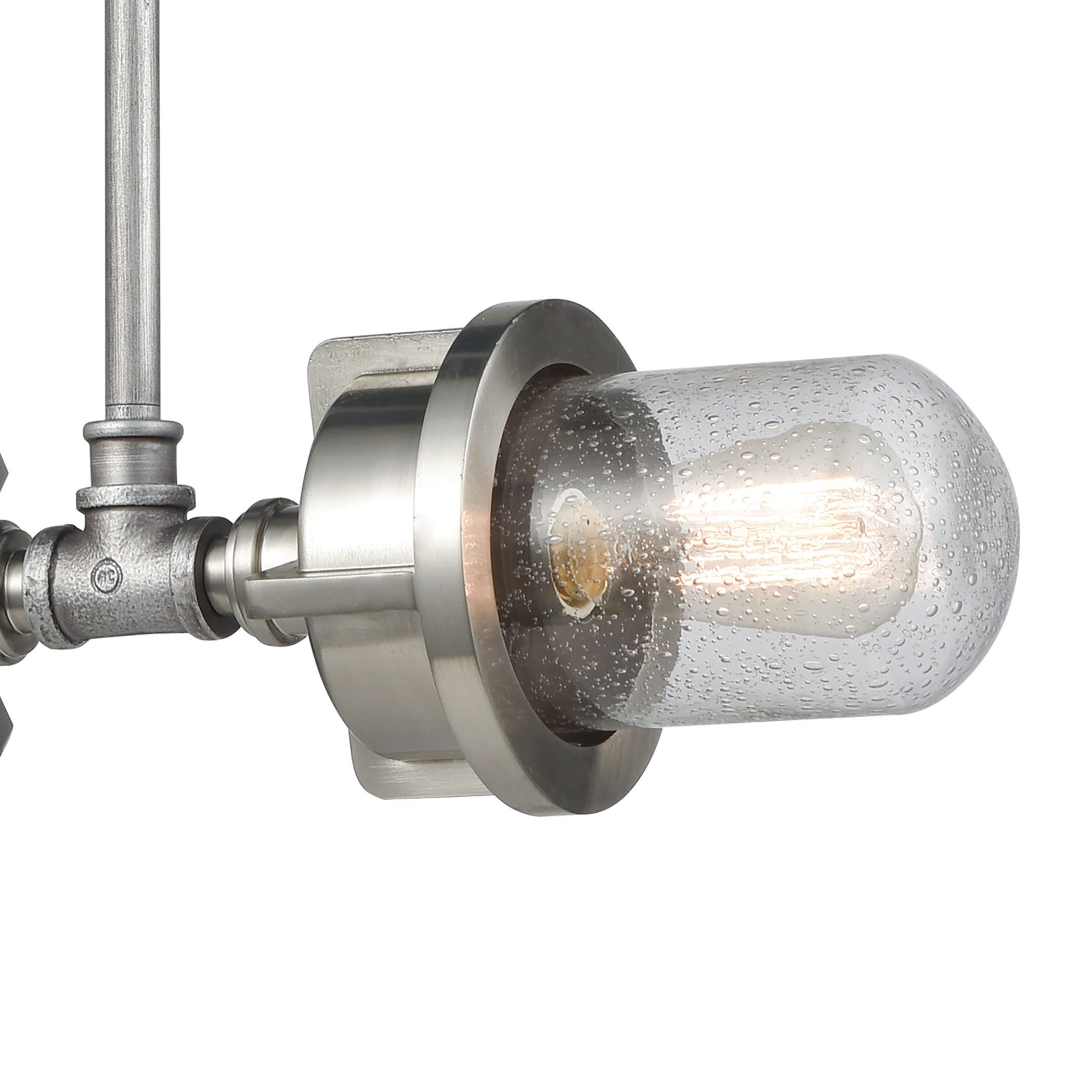 Briggs 21'' Wide 2-Light Linear Chandelier - Weathered Zinc