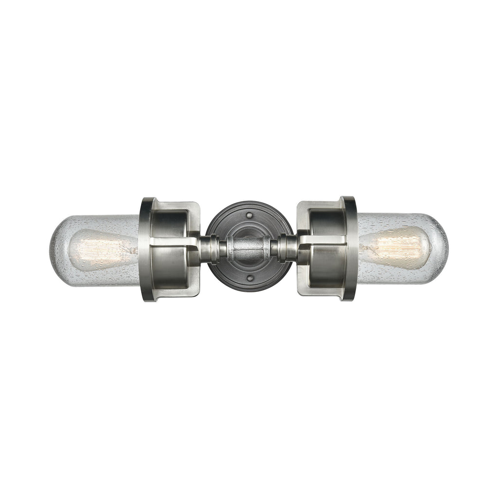 Briggs 21'' Wide 2-Light Linear Chandelier - Weathered Zinc