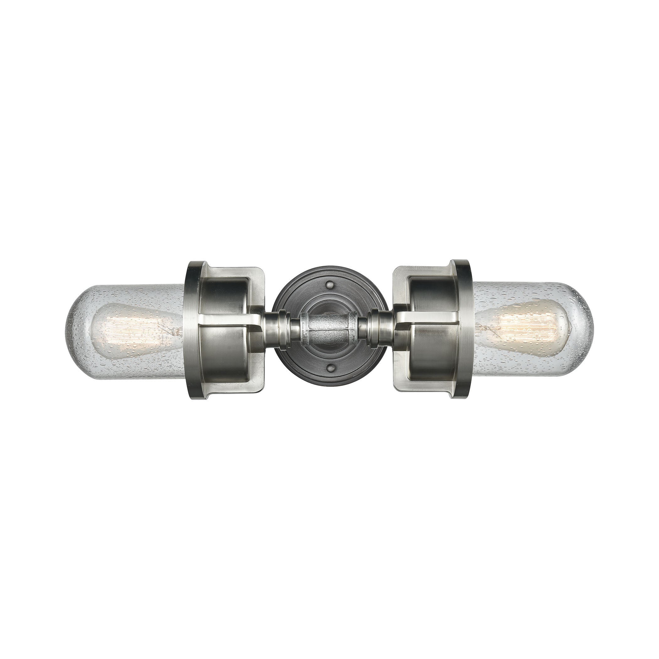Briggs 21'' Wide 2-Light Linear Chandelier - Weathered Zinc