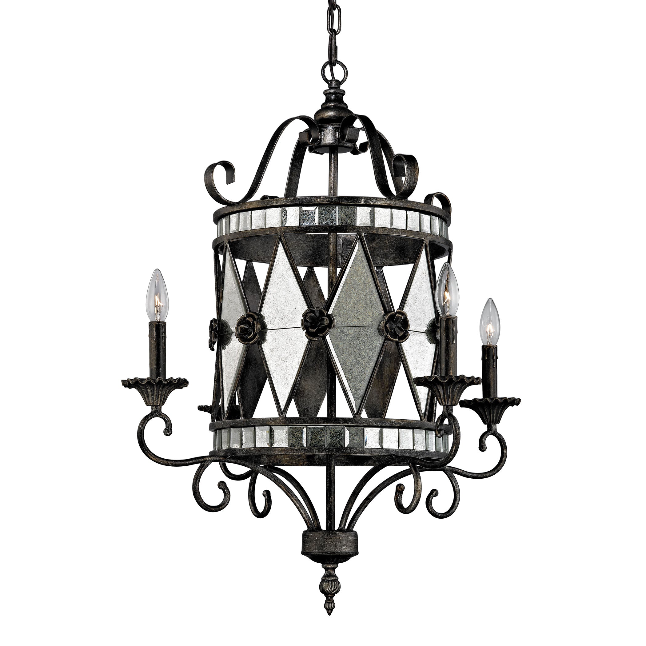 Mariana 26'' Wide 4-Light Chandelier - Distressed Black