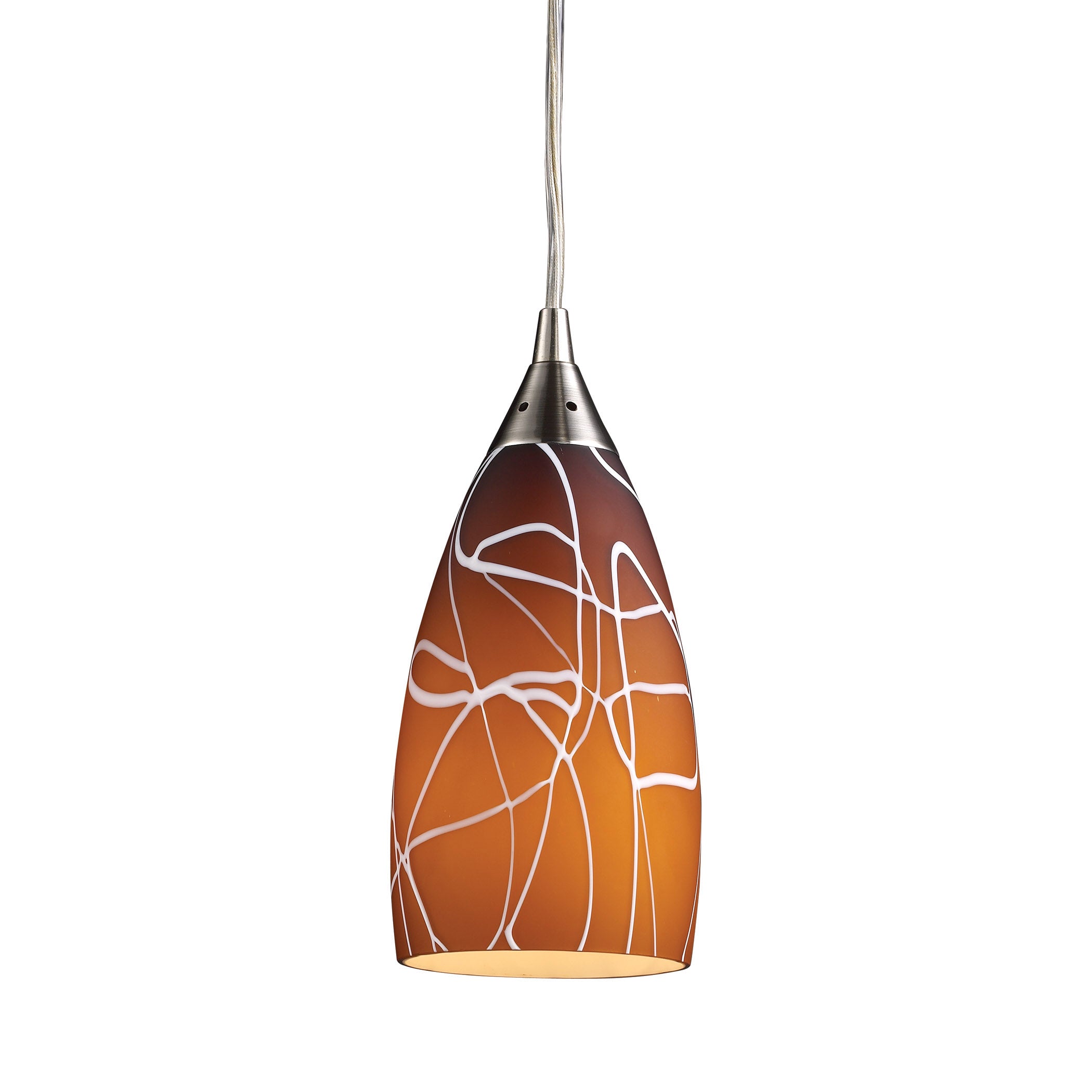 Abstractions 4'' Wide 1-Light Pendant - Satin Nickel