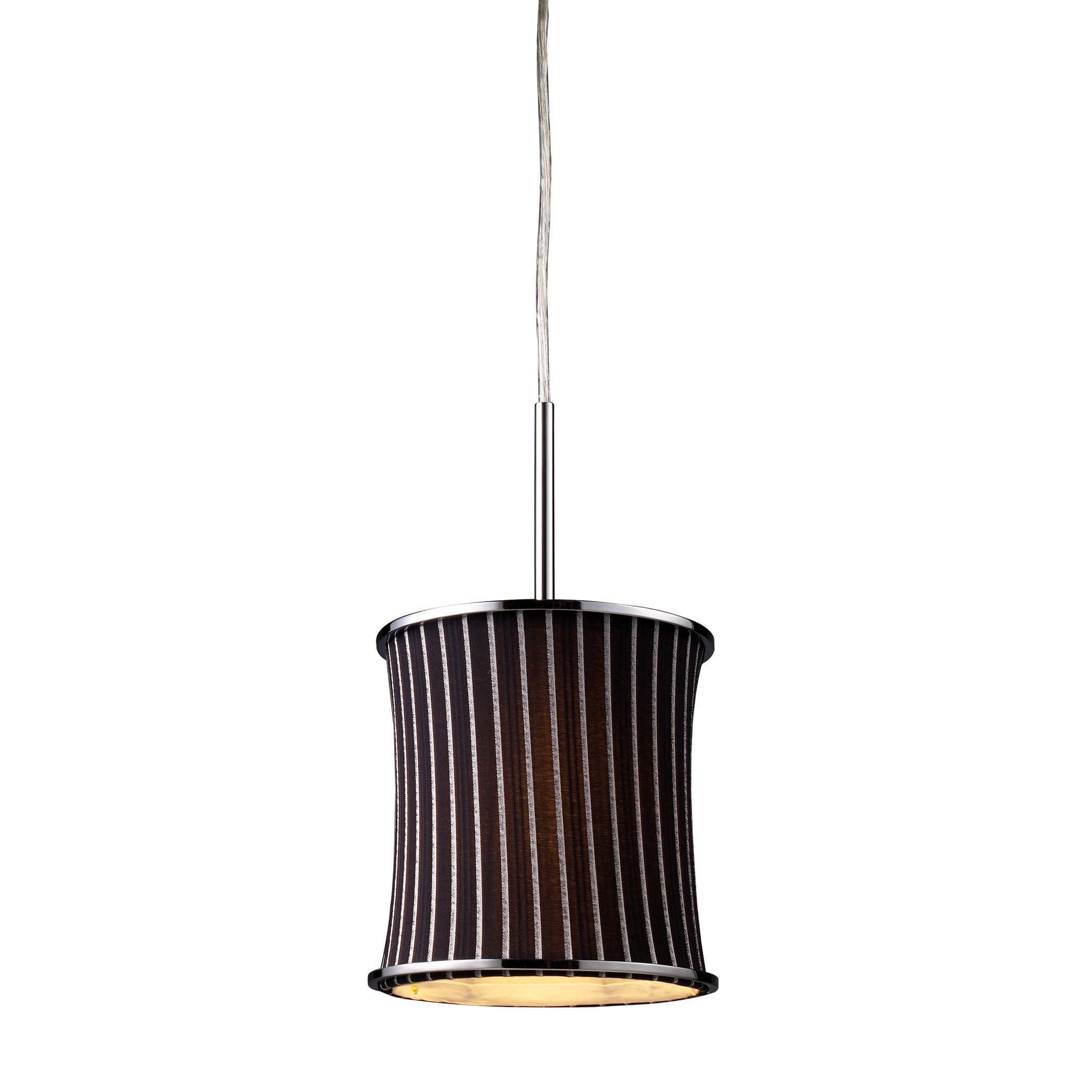 Fabrique 8'' Wide 1-Light Drum Pendant - Polished Chrome