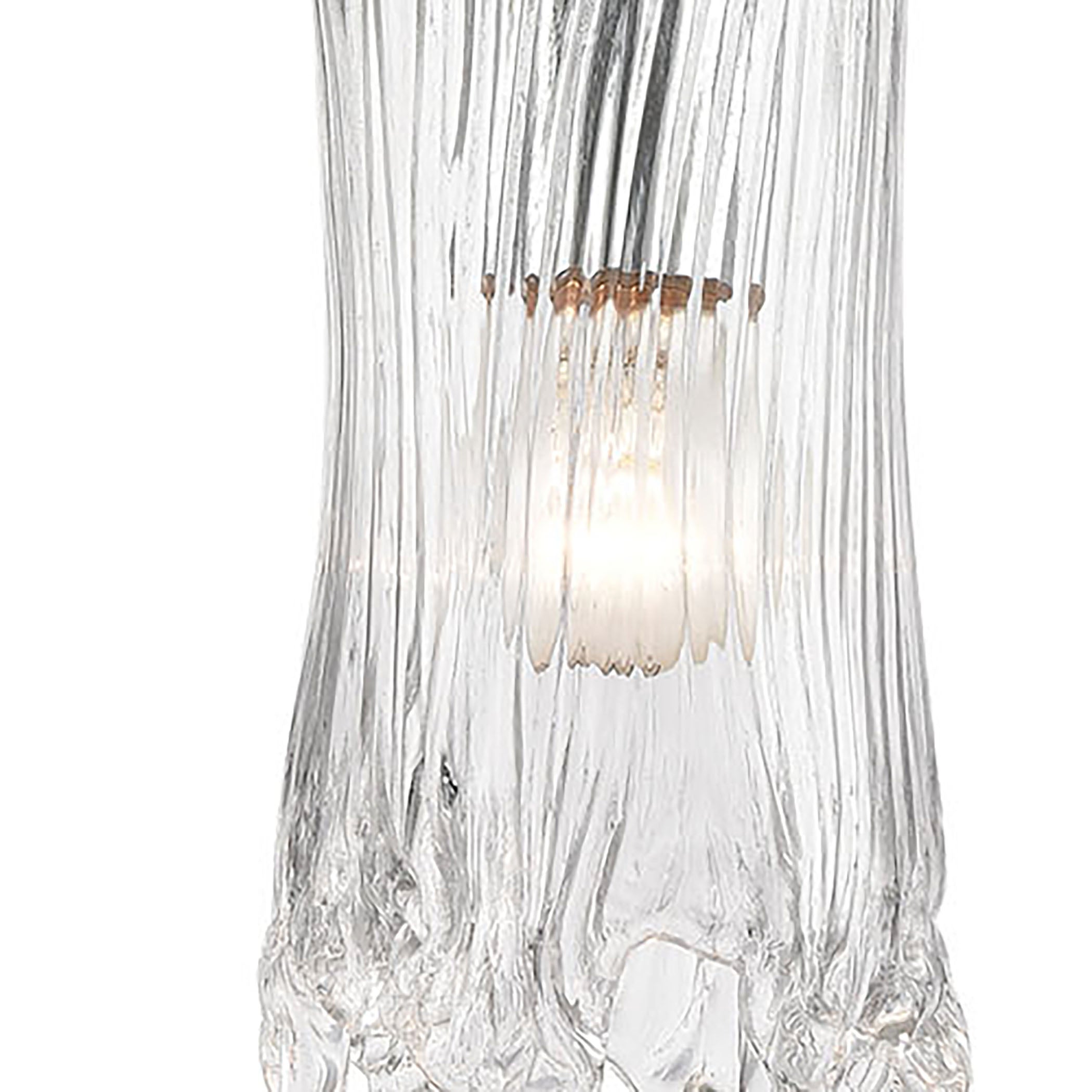 Hand Formed Glass 5'' Wide 1-Light Mini Pendant - Polished Chrome