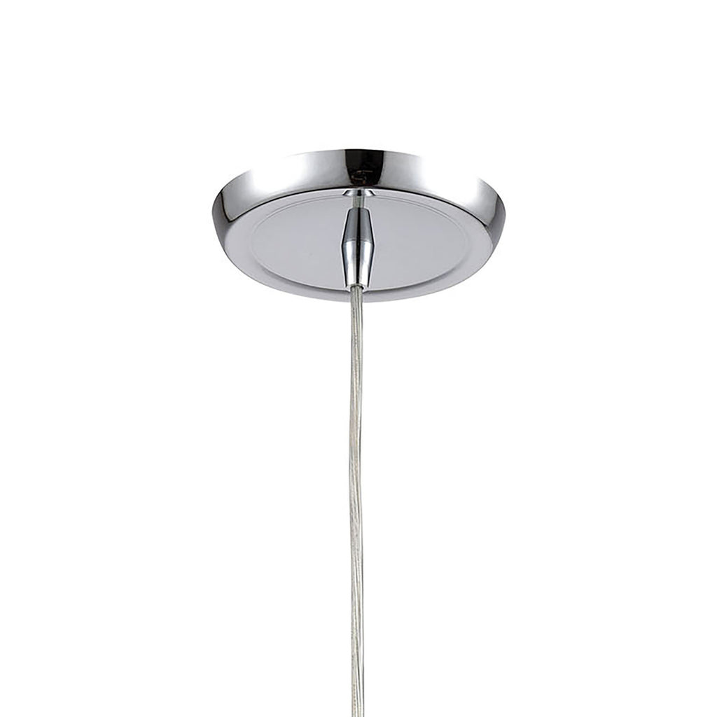 Hand Formed Glass 5'' Wide 1-Light Mini Pendant - Polished Chrome