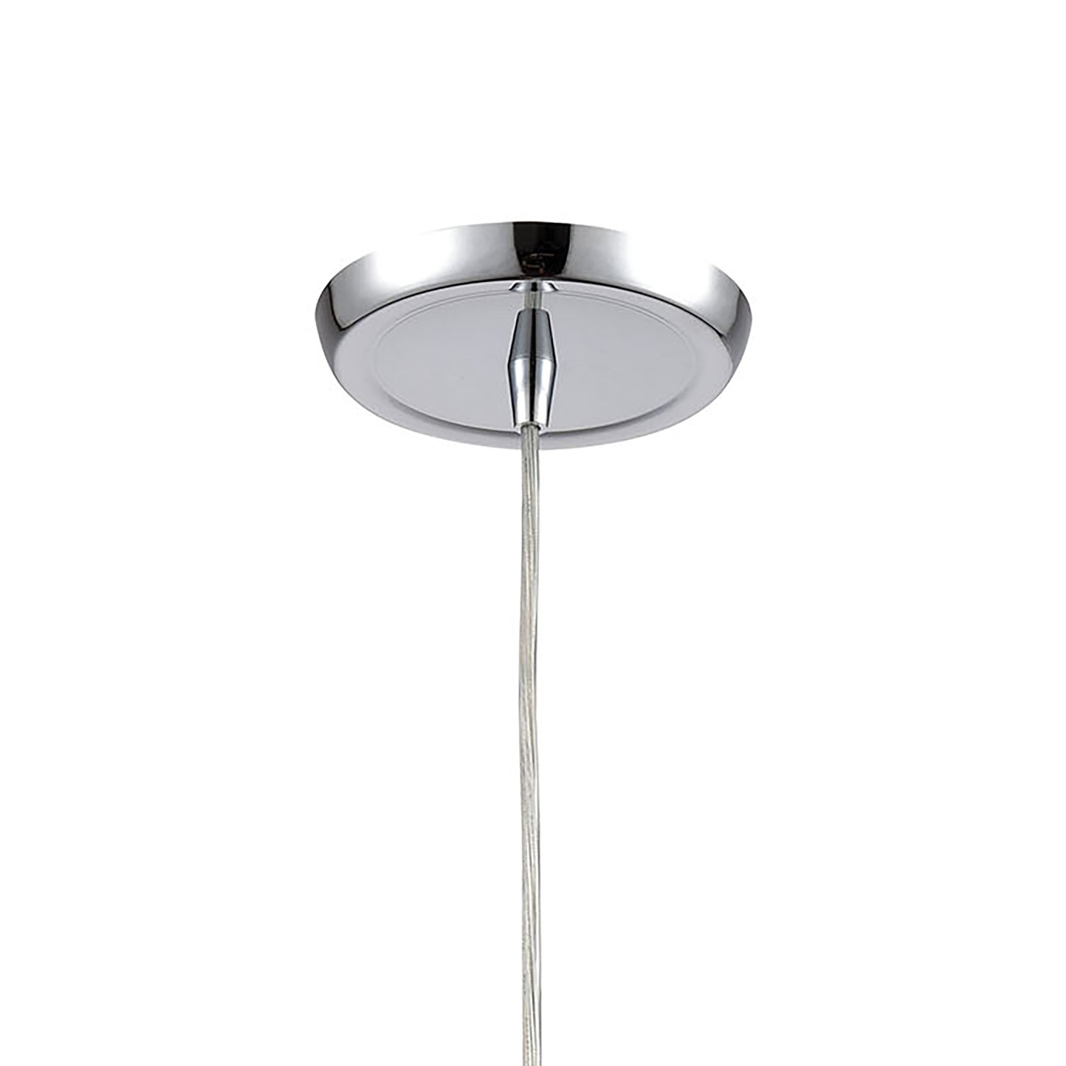 Hand Formed Glass 5'' Wide 1-Light Mini Pendant - Polished Chrome