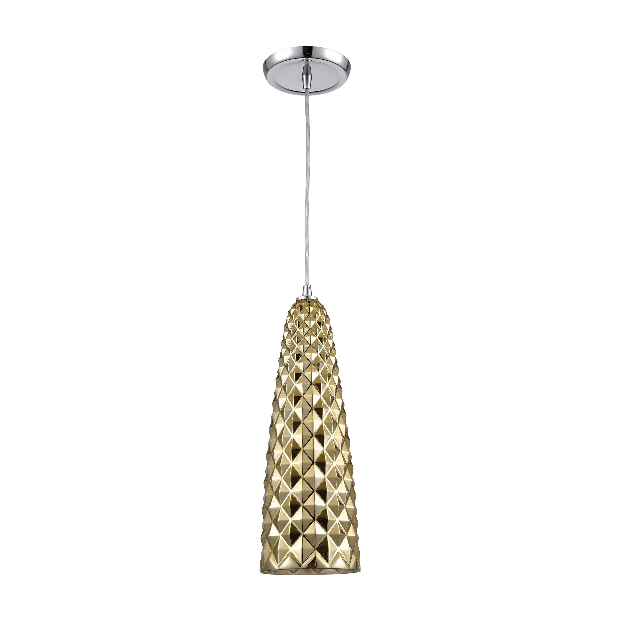 Glitzy 5'' Wide 1-Light Mini Pendant - Polished Chrome