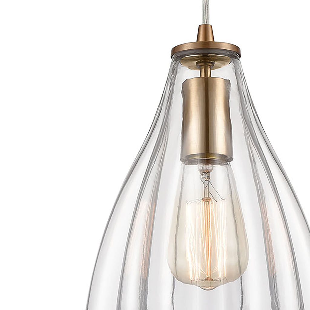 Matilda 8'' Wide 1-Light Mini Pendant - Satin Brass