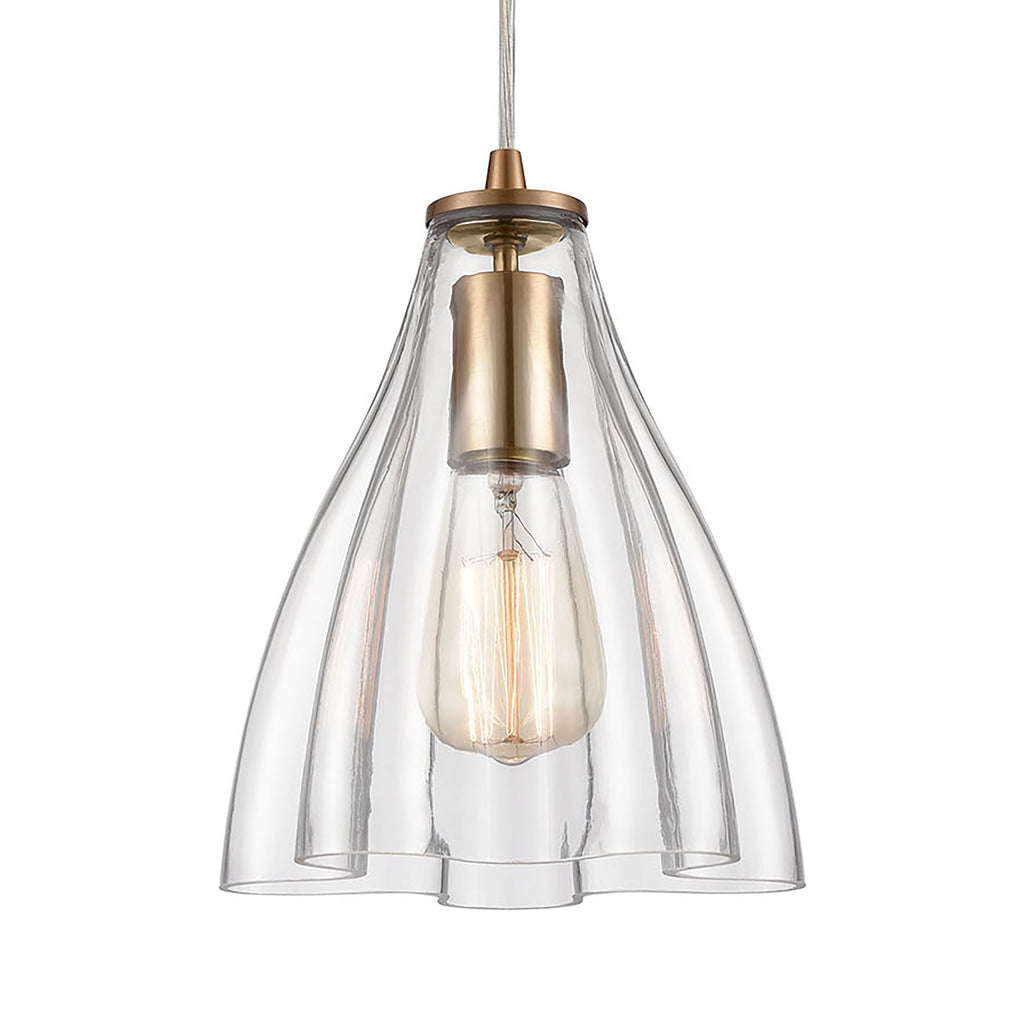 Matilda 8'' Wide 1-Light Mini Pendant - Satin Brass