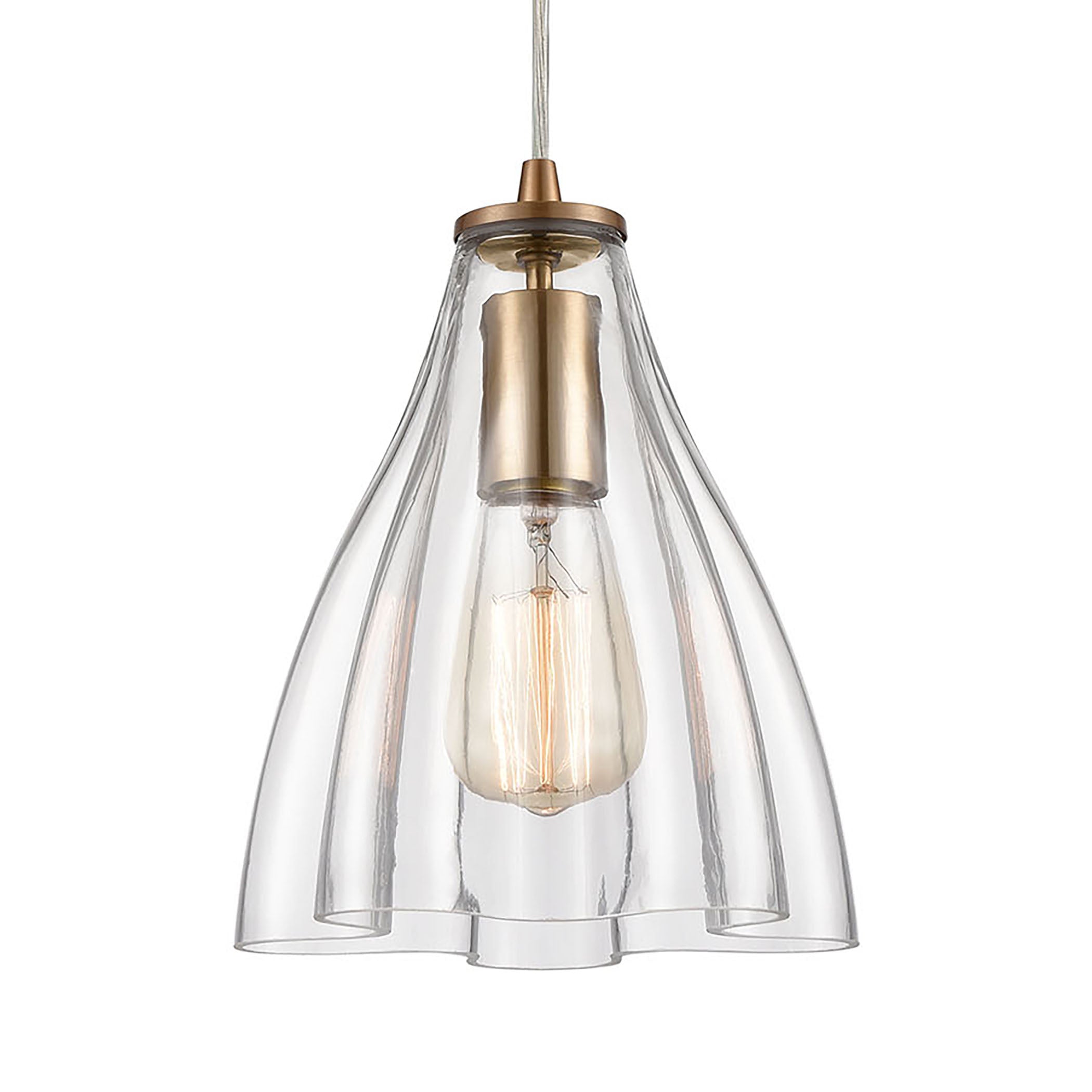 Matilda 8'' Wide 1-Light Mini Pendant - Satin Brass