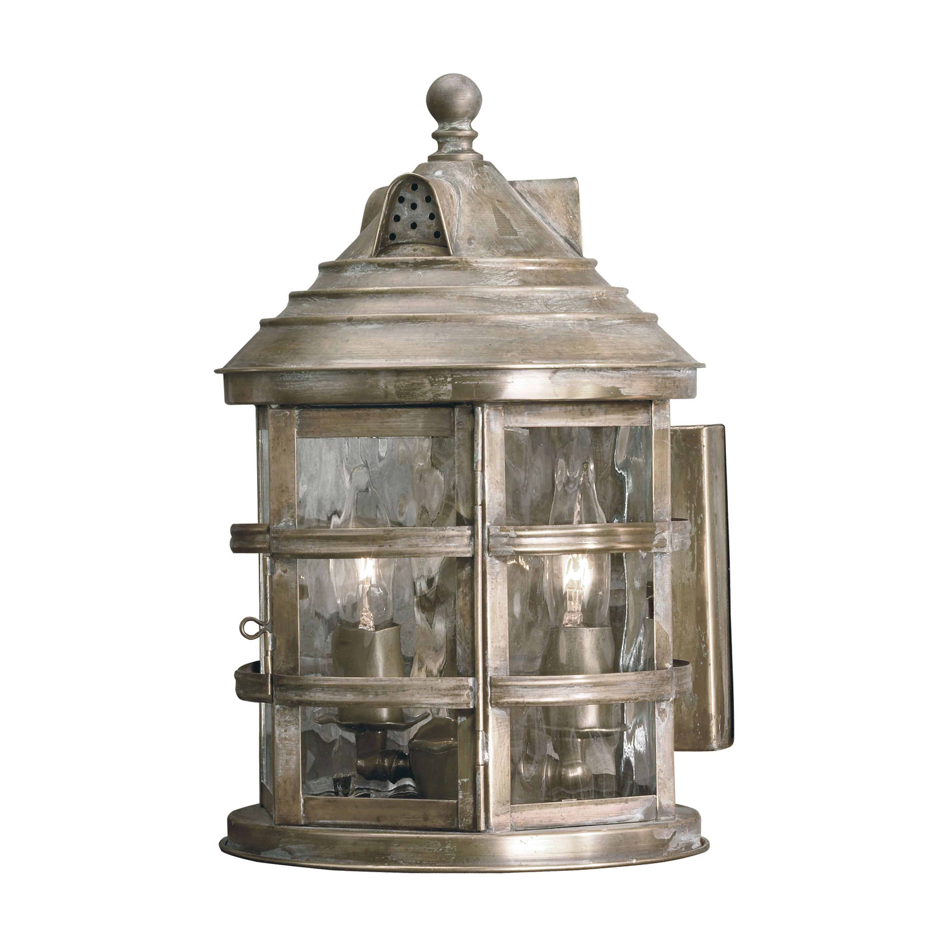 Artistic Lighting 14'' High 2-Light Outdoor Sconce - Aged Pewter