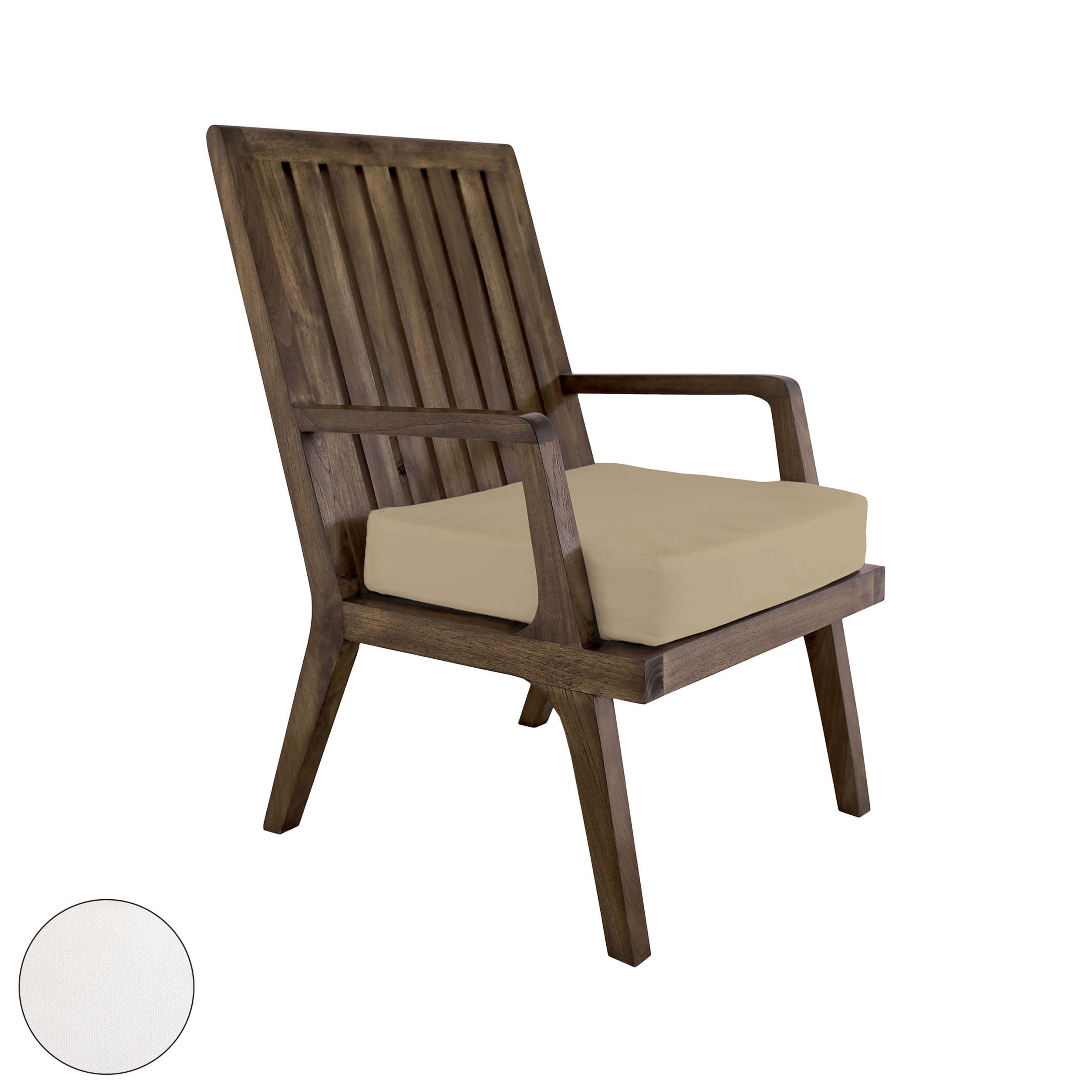 Teak Marion Chair Cushion - 18x20 White