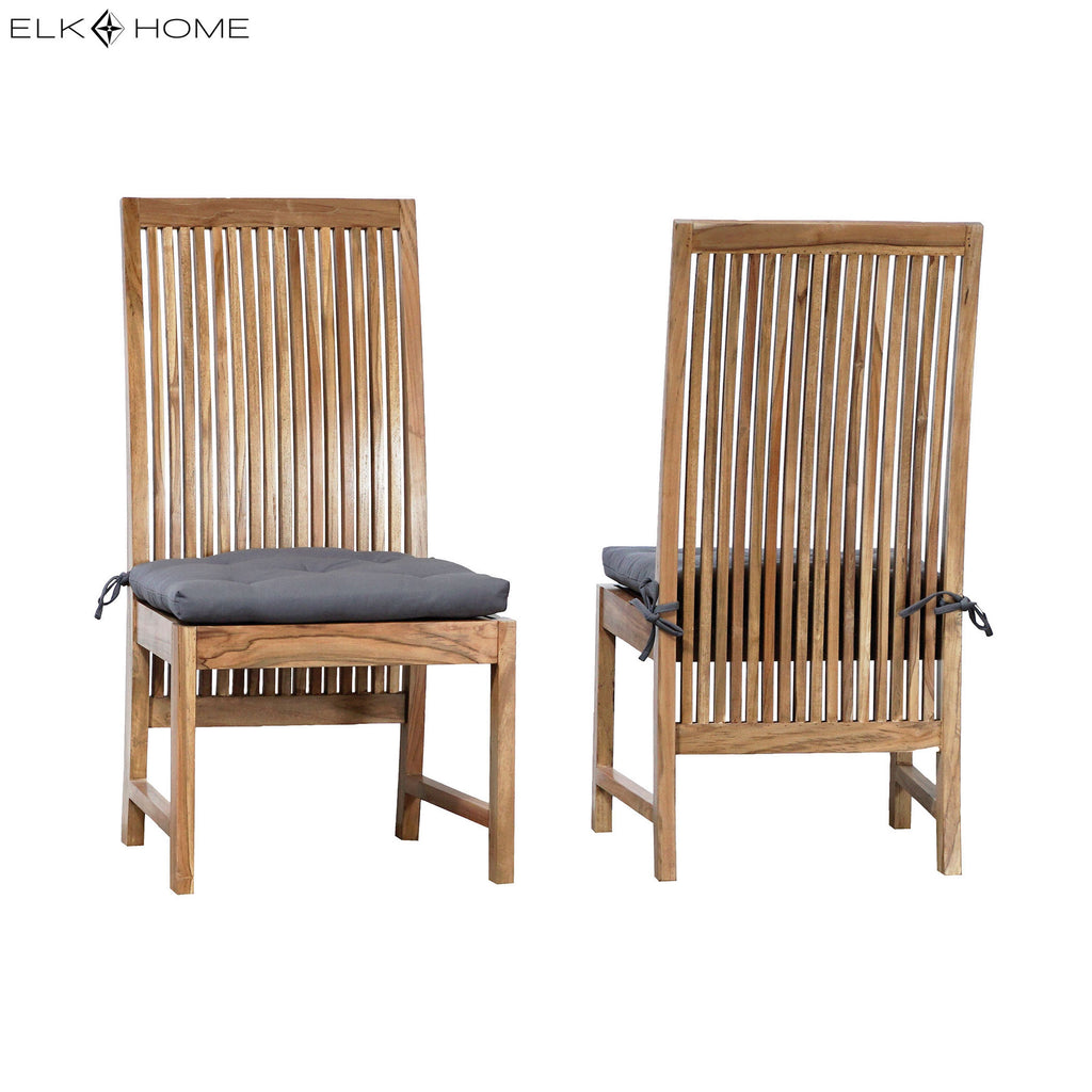 Chair Cushion - 22x19 Set of 2 Gray