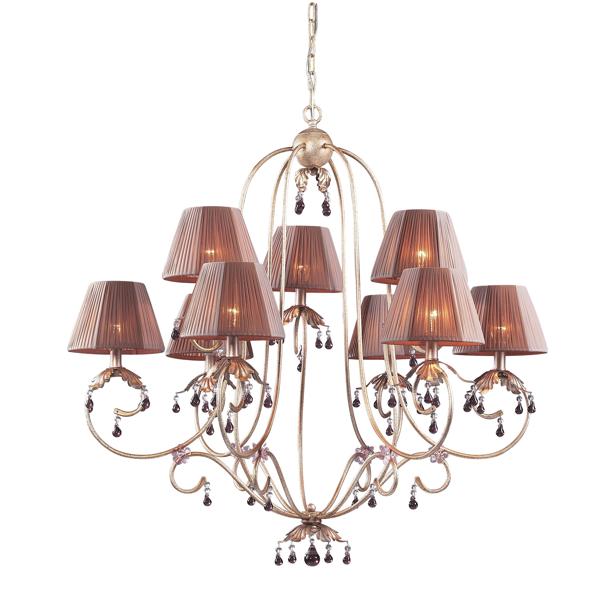 Olivissa 37'' Wide 9-Light Chandelier - German Silver