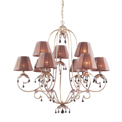 Olivissa 37'' Wide 9-Light Chandelier - German Silver