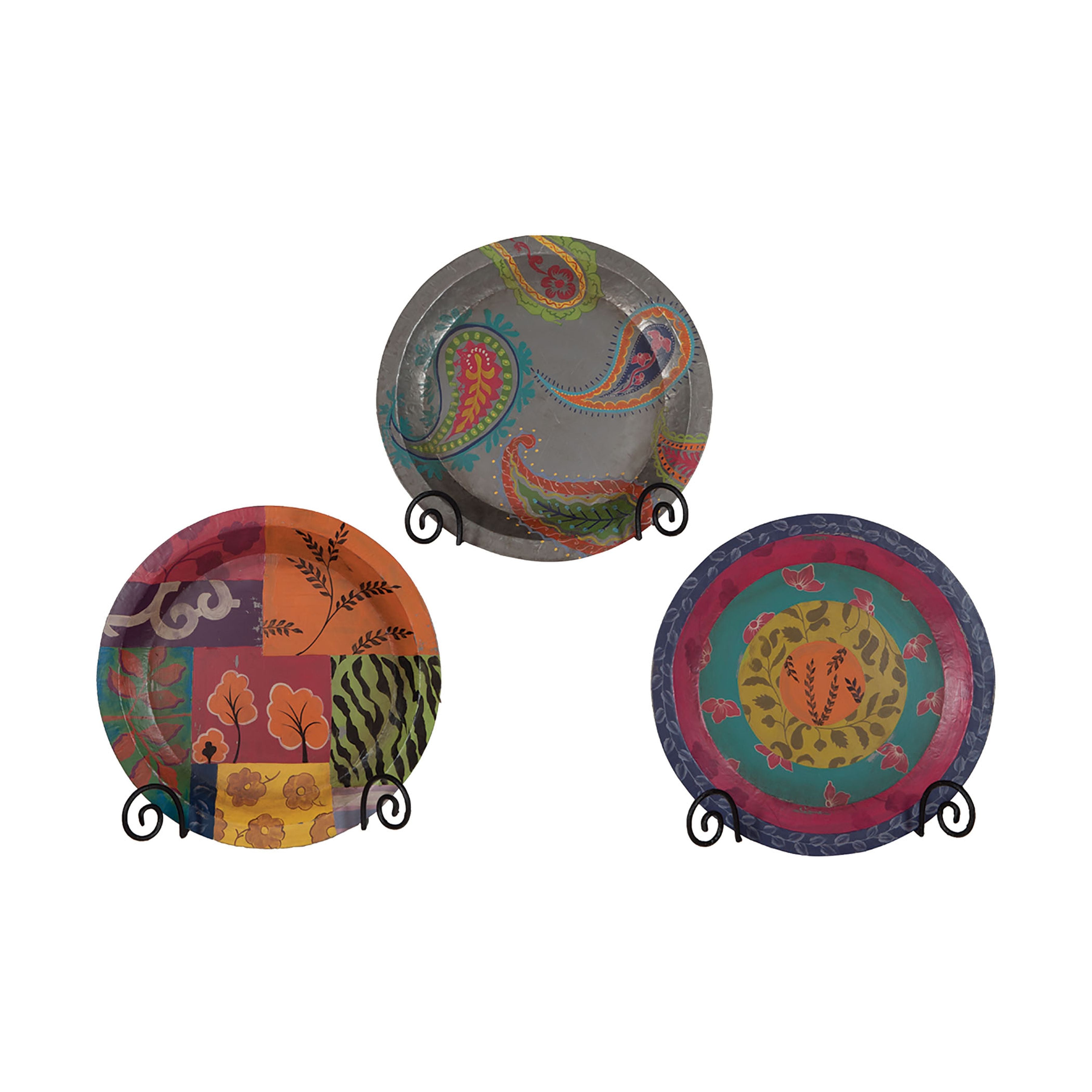 Caravan Tin Tray - Set of 3 Multicolor