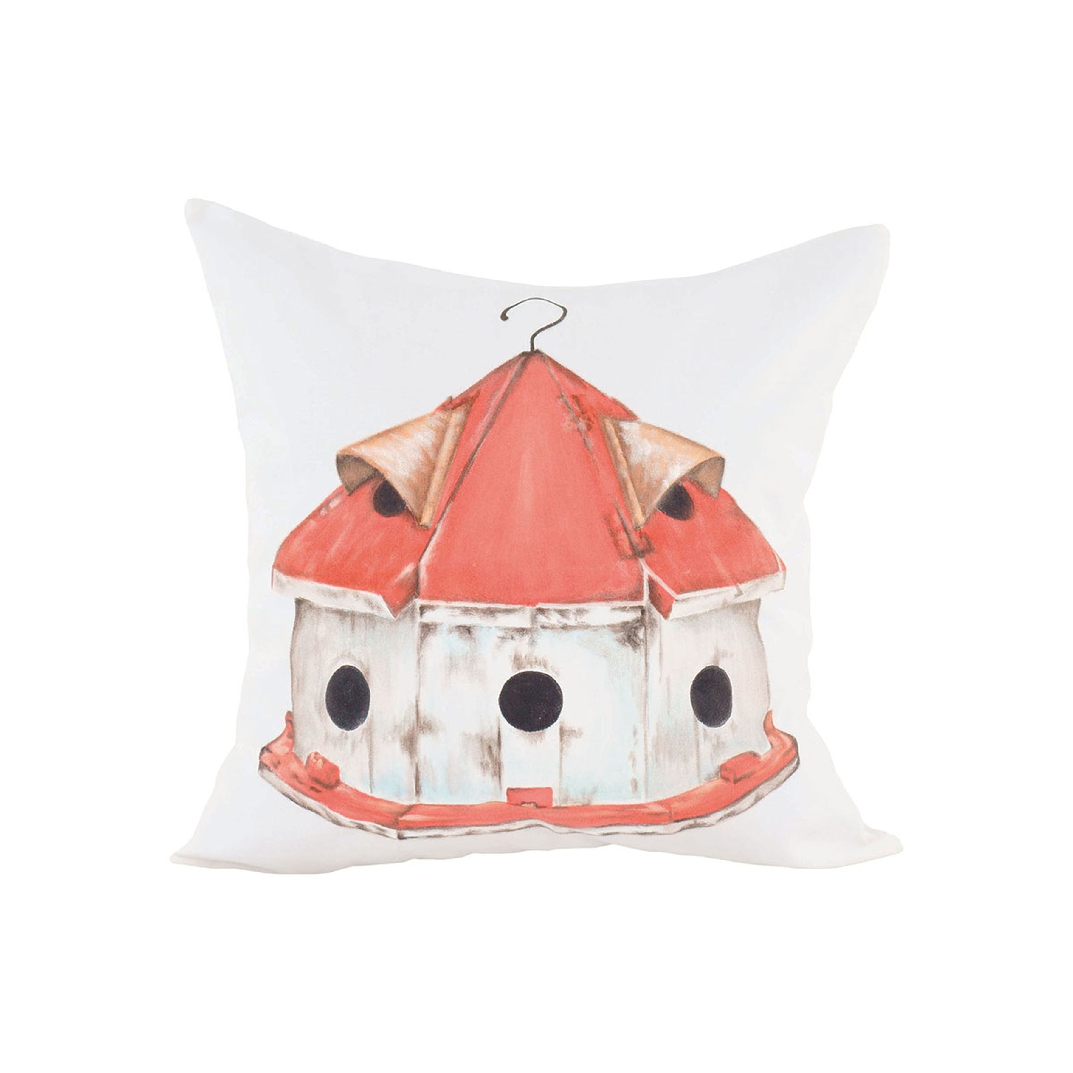 Birdhouse 24x24 Pillow - White
