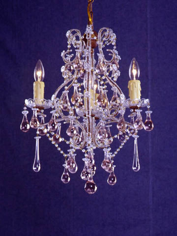 Crystique 16'' Wide 4-Light Chandelier - Verona Rust