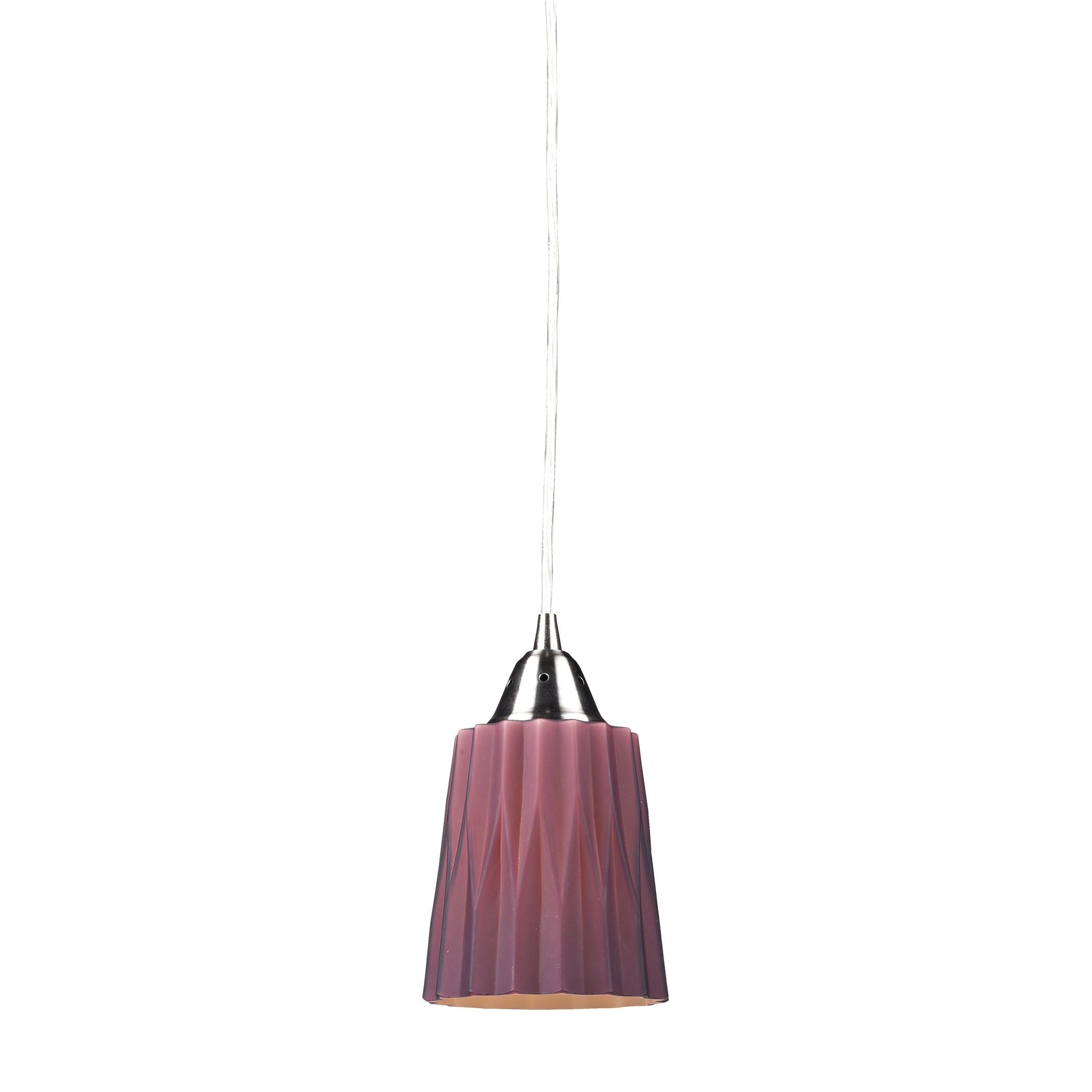 Angles 5'' Wide 1-Light Mini Pendant - Plum