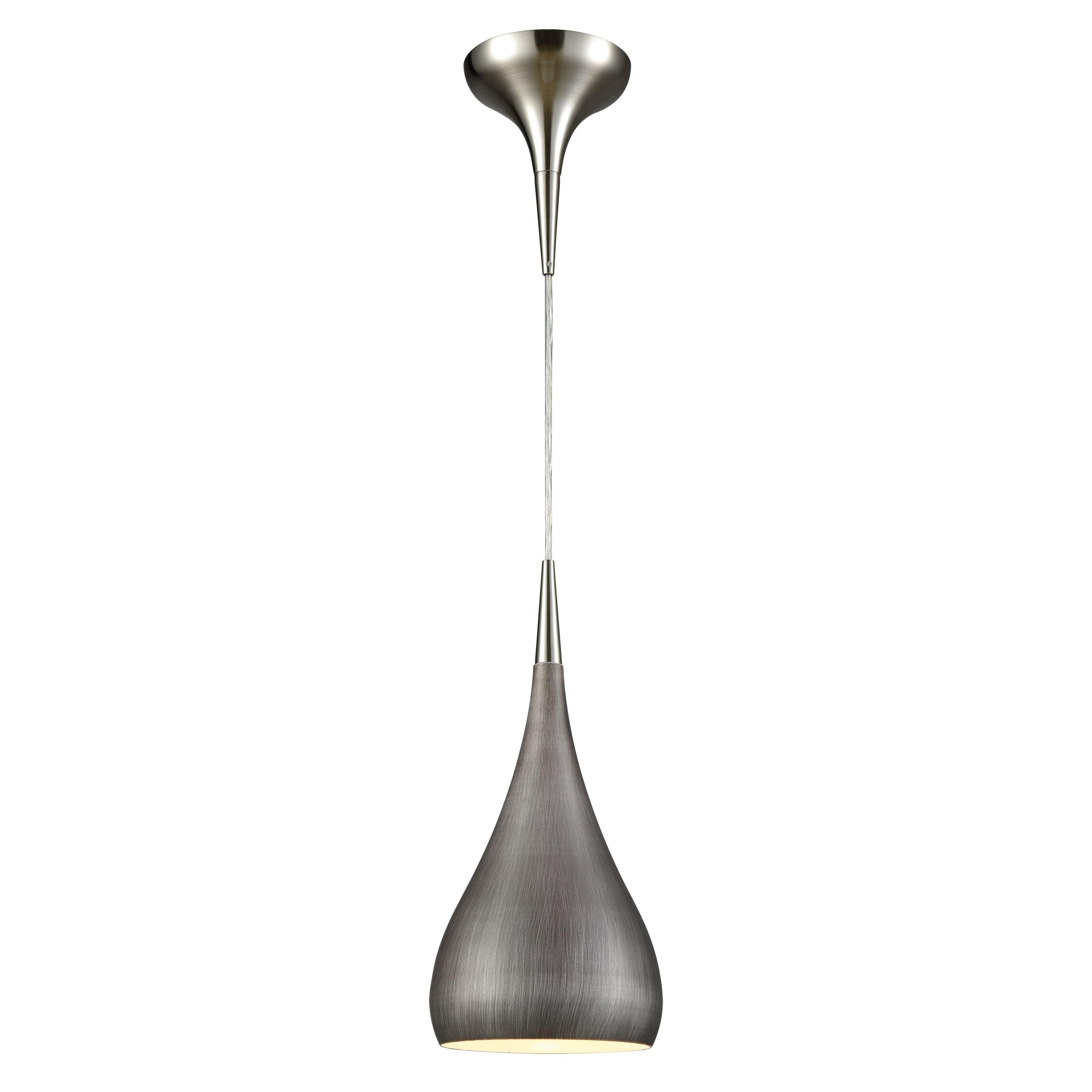 Lindsey 6'' Wide 1-Light Pendant - Satin Nickel