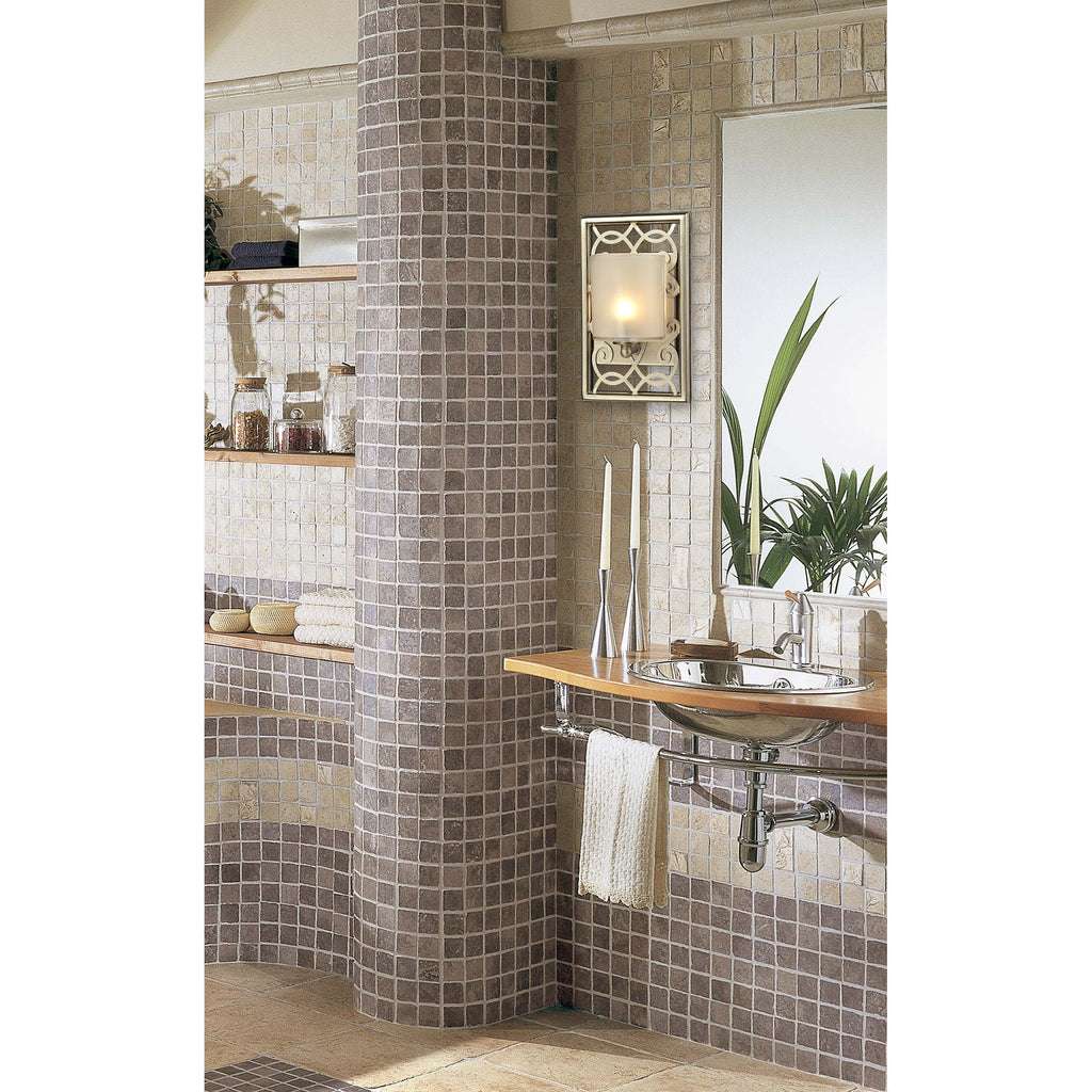 Santa Monica 6'' Wide 1-Light Vanity Light - Aged Silver