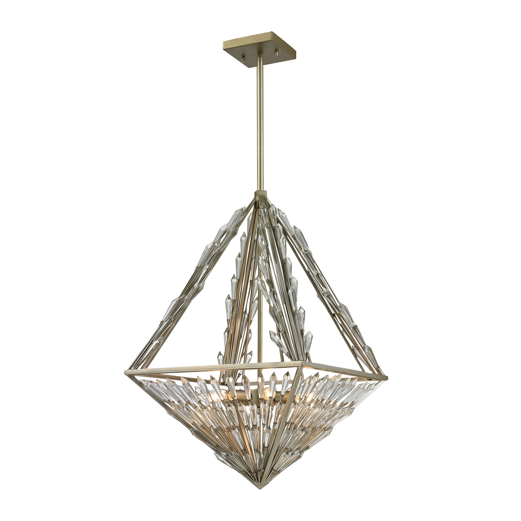Viva Natura 18'' Wide 6-Light Chandelier - Champagne Silver
