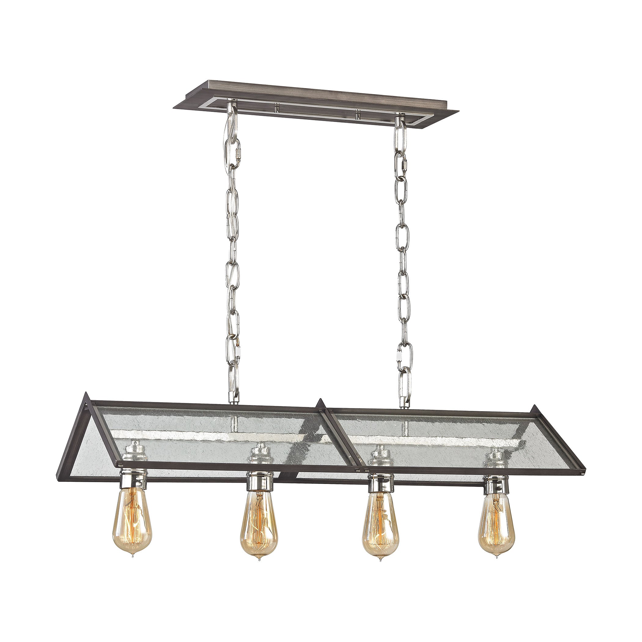 Ridgeview 13'' Wide 4-Light Chandelier - Polished Nickel