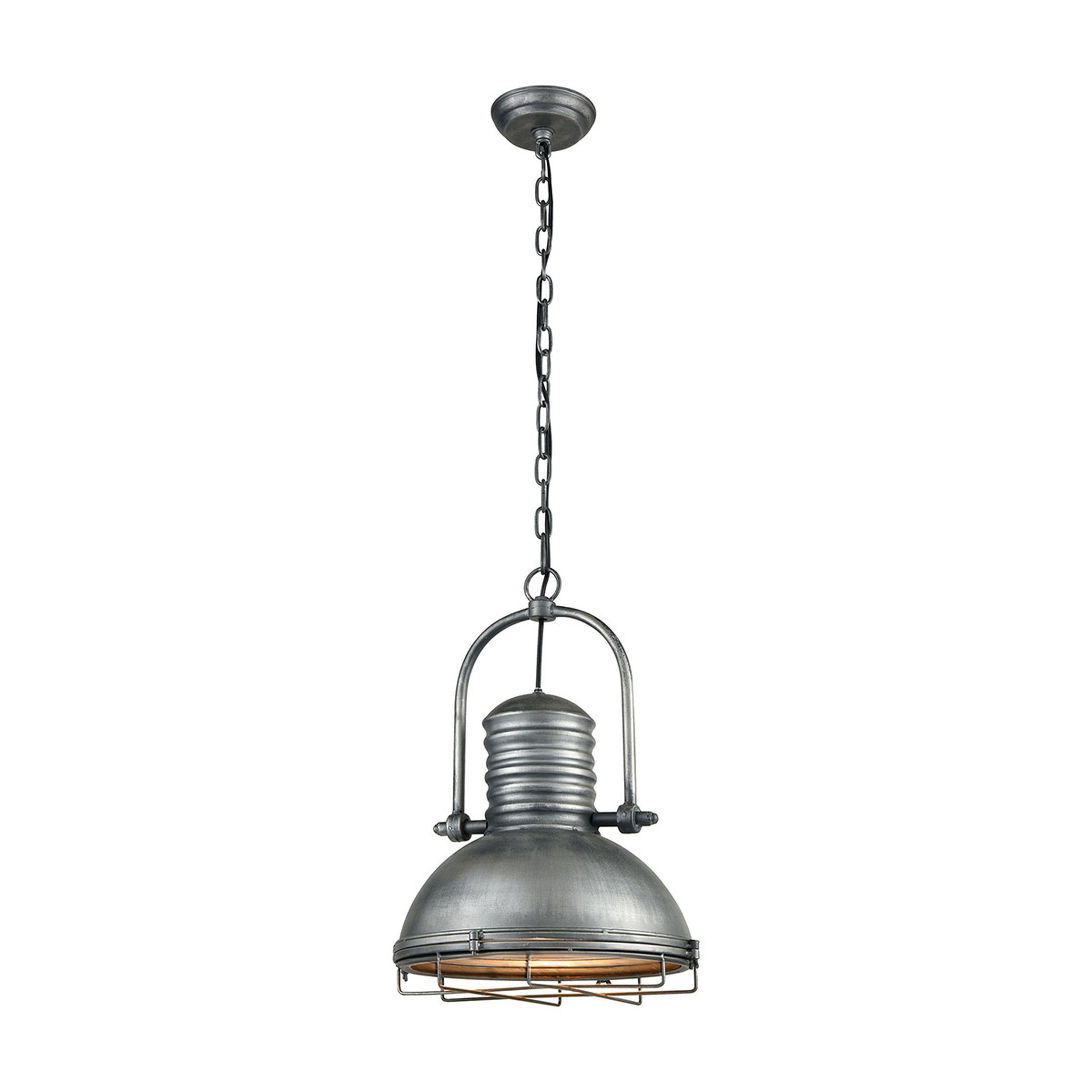 Retro Grade 13'' Wide 1-Light Pendant - Pewter