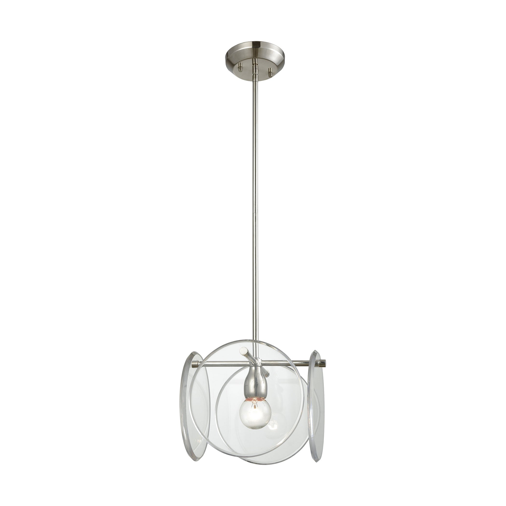 Disco 11'' Wide 1-Light Mini Pendant - Polished Nickel