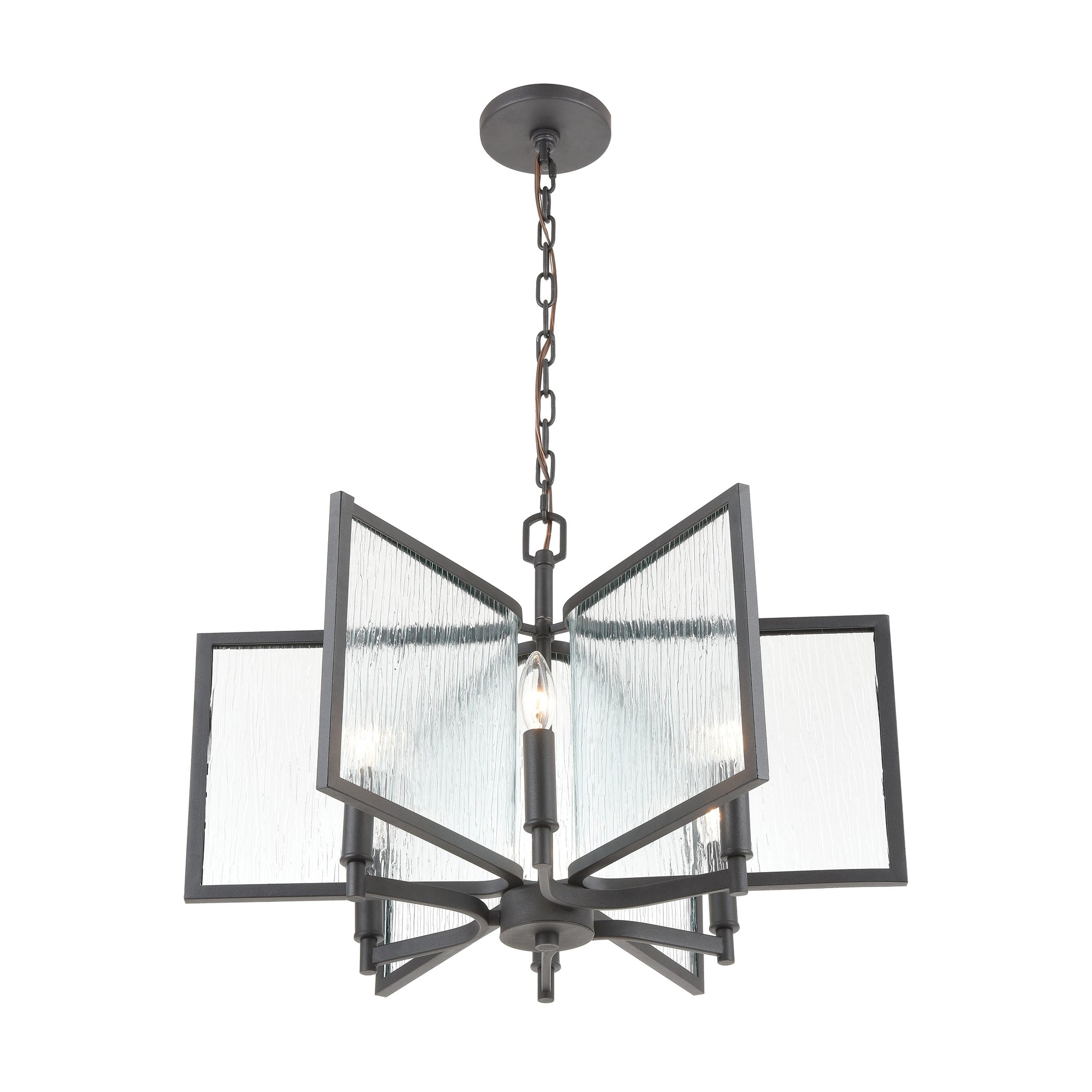 Inversion 25'' Wide 6-Light Chandelier - Charcoal