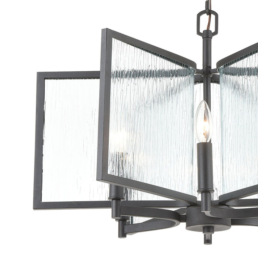 Inversion 25'' Wide 6-Light Chandelier - Charcoal